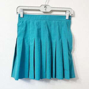 Prince Sportswear Womens Green Athletic Tennis Skirt 8 Classic Pleated Logo